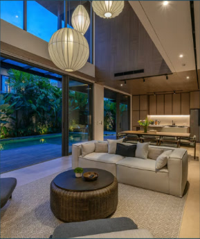 The Residences Double-Height Living Space